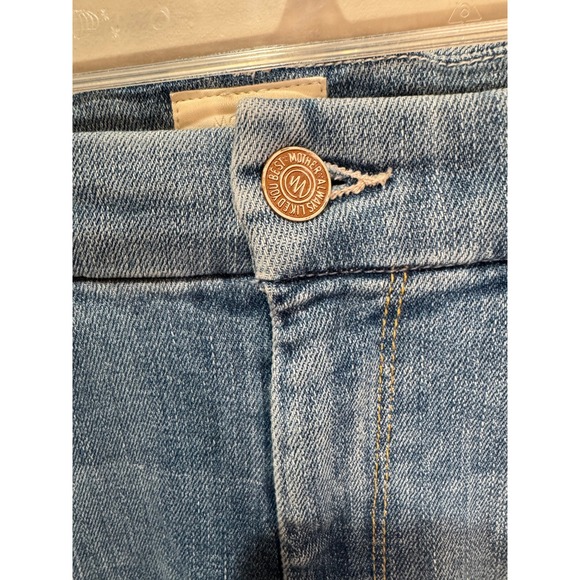 Mother Denim The Looker Two Step Ankle‎ Fray Skinny Jeans in Kiss and Makeup 28 - Picture 4 of 10